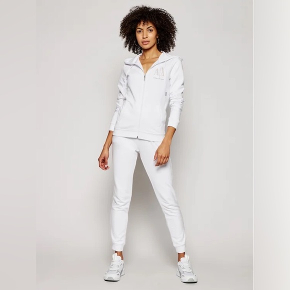 Armani Exchange ICON LOGO ZIP UP HOODED SWEATSHIRT - Picture 3 of 10